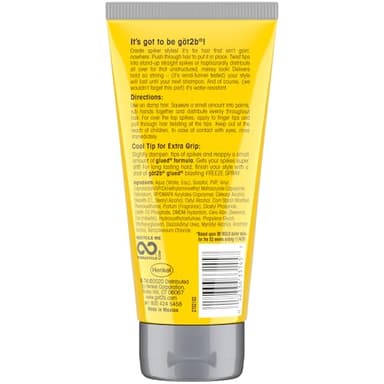 Got2B Glued Styling Spiking Hair Gel 2 - 6 oz tubes + 1 Travel 1.25 oz tube - Image 6