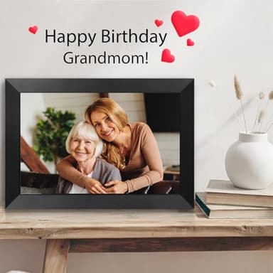 Anna Bella Digital Picture Frame 10.1 Inch IPS HD Touch Screen WiFi Smart Digital Photo Frame with 32GB Storage, Auto-Rotate, Easy Setup to Share Photos or Videos Remotely via AiMOR APP Black - Image 8
