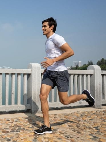 baleaf Men's 5 Inches Running Athletic Shorts Zipper Pocket No Lining for Workout Gym Sports Black Size L - Image 4