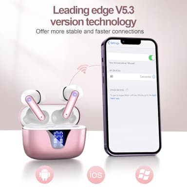 ZIUTY Earbuds, Ear Buds with Big Bass Stereo Sound, Lightweight Bluetooth Earbuds with 48 Hours - Image 6