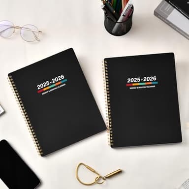 2025-2026 Planner – 2025-2026 Planner Weekly and Monthly, Jul. 2025 - Jun. 2026, 8" x 10", Monthly Tabs, Spiral Binding, Thick Paper, Classic Black - Image 6