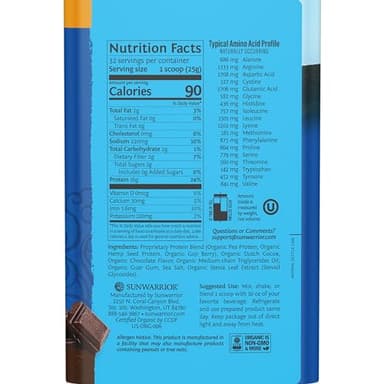 Organic Plant Based Protein Powder | Vegan Organic Protein Powder Chocolate Flavored with BCAA Amino Acids & Hemp Seed Pea Blend | Non-GMO Soy Dairy Filler & Gluten Free (Chocolate, 32 Servings) - Image 2