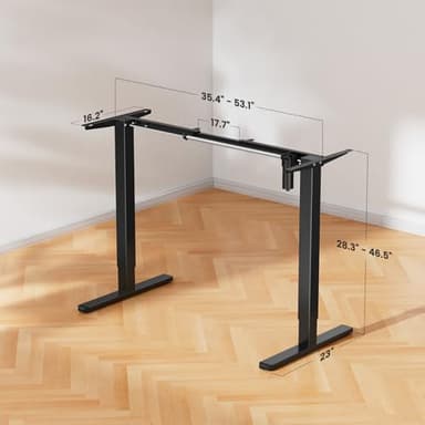 ErGear Electric Stand up Desk Frame,4 Memory Height Settings Height Adjustable Table Legs, Sit Stand Desk Frame Up to 47.2", Ergonomic Standing Desk Base Workstation, Black Frame Only - Image 4