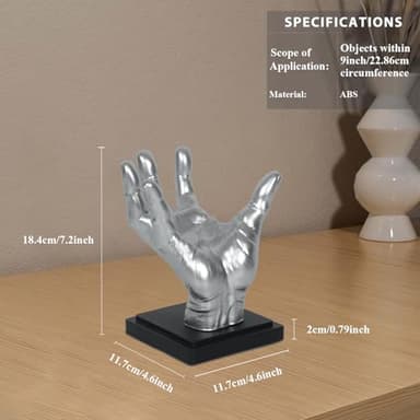 Baseball Holder Creative Hand-Shape Design, Baseball Display Stand with ABS Tee & Base, Baseball Display Case for Official Size Baseball or Memorabilia Displays Ornament - Image 3