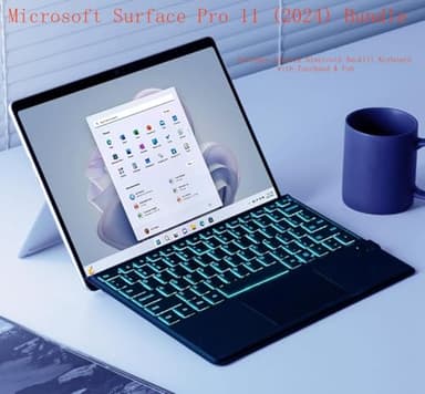 Microsoft Surface Pro 11 2024, 13-inch Touchscreen 2-in-1 Laptop, Snapdragon X Plus, 16GB, 512GB, with Inateck Bluetooth Backlit Keyboard with Touchpad & Pen Holder – 2-in-1 Laptop & Tablet (Black) - Image 3