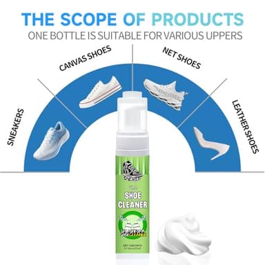 2025 NEW Shoe Cleaner, 5.7 fl.oz Sneaker Cleaner Foam for Removing Stains and Dirt, Shoe Cleaning Kit for White Shoes - Image 3