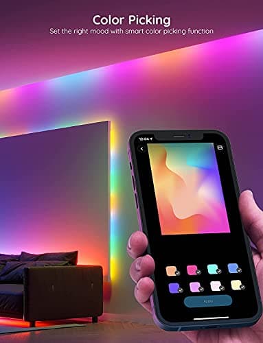 Govee 65.6ft RGBIC LED Strip Lights, Color Changing LED Strips, App Control via Bluetooth, Smart Segmented Control, Multiple Scenes, Enhanced Music Sync LED Lights for Bedroom, Home Decor (2 X 32.8ft) - Image 5