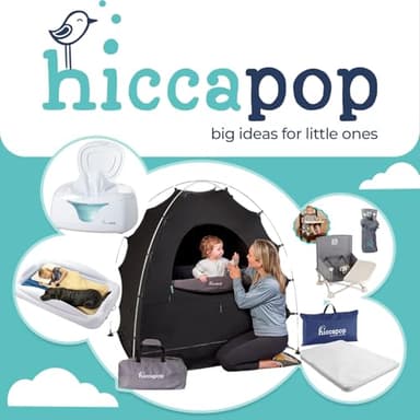 Hiccapop Daydreamer Blackout Tent for Pack and Play, Patented Portable Crib Tent, Blackout Canopy Crib Cover, Sleep Pod for Kids, Black - Image 7