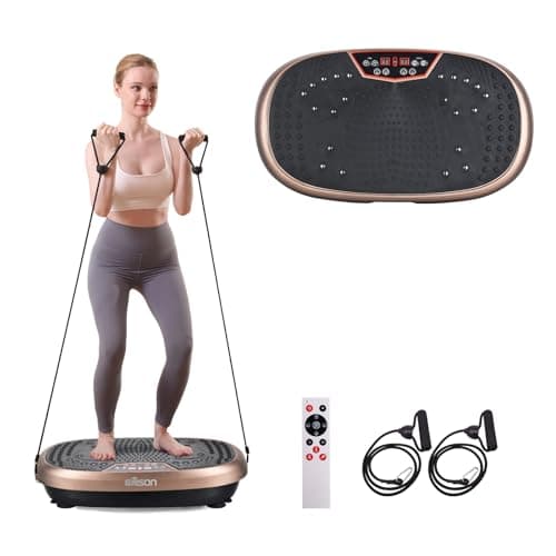 EILISON FitMaxx 3D XL Vibration Plate Exercise Machine - Whole Body Workout Vibration Platform w/Loop Bands - Lymphatic Drainage Machine for Weight Loss, Shaping, Wellness, Recovery - Image 1