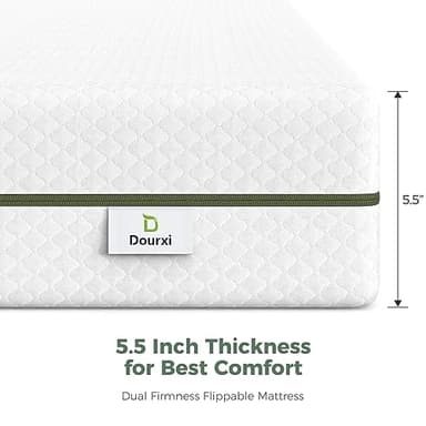 Dourxi Crib Mattress, Dual-Sided Comfort Baby and Toddler Mattress with Gel Memory Foam and Removable Cover, Fits Standard Size Cribs and Toddler Bed, 52x27.5x5.5 inches - Image 6