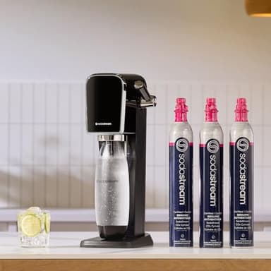 SodaStream Art Sparkling Water Maker Bundle in Black, with 3-Pack CO2 and Carbonating Bottle - Image 4