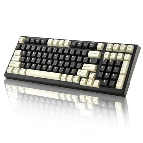 YUNZII YZ98 Gasket Mechanical Keyboard,99 Key Hot Swappable BT5.0/2.4G/USB-C Wireless NKRO 98% 1800 Layout with RGB LED Backlit for Linux/Win/Mac(Milk Switch, Black) - Image 1