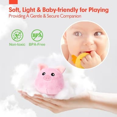 hahaland Baby Toys 6-12 Months - Surprise Barn Stuffed Farm Animals, Rattle, Crinkle, Mirror, Montessori Toys for 6 Month Old Babies Sensory Balls Toddlers 1-3 Gifts Christmas Baby Stocking Stuffers - Image 5