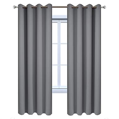 Yakamok 96 Inches Thermal Insulated Gray Blackout Curtains Room Darkening Window Drapes with 8 Grommets,52 Inch Width, Set of 2, 2 Tie Backs Included - Image 9