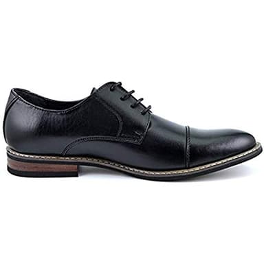 Bruno Marc Moda Italy Prince Men's Classic Modern Oxford Lace Dress Shoes,Size 12W,Black - Image 3