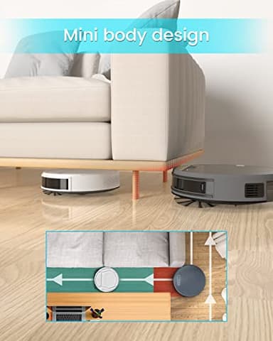 Lefant M210 Pro Robot Vacuum with 2200 Pa Powerful Suction, 6 Cleaning Modes, 120 Mins Runtime, Quiet, Self-Charging, Voice Control, Ideal for Pet Hair and Hard Floor, White - Image 6