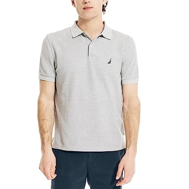 Nautica Men's Stainably Crafted Classic Fit Performance Deck Polo, Grey Heather, XXLarge - Image 1
