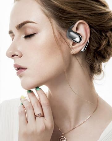 Open Ear Clip Wireless Earbuds Bone Conduction Headphones, Bluetooth 5.4, Open Ear Design, Built-in Mic, IPX7 Waterproof, LED Display Charging Case,Ear Hooks Ear Buds,Design for Running Fitness - Image 8