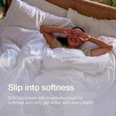 Coop Home Goods Comphy SoftSpa Bed Sheet Set of 4 Pieces, White Cal King, Super Soft California King Sheets, Flat and Fitted, Luxury Spa and Hotel Quality Bed Sheets and Pillowcase Set - Image 2