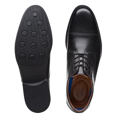 Clarks Men's Whiddon Cap Oxford, Black Leather, 7.5 - Image 4