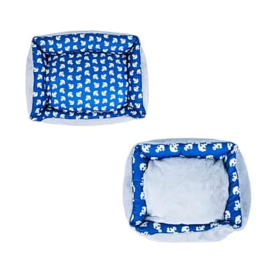 Petique Anchor's Away Reversible Pet Bed, Blue, Small - Image 11
