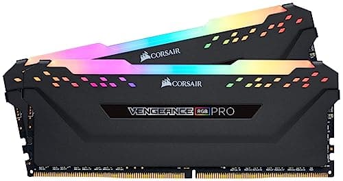 CORSAIR VENGEANCE RGB PRO DDR4 RAM 16GB (2x8GB) 3200MHz CL16-18-18-36 1.35V Intel AMD Desktop Computer Memory - Black (CMW16GX4M2C3200C16) - Image 1