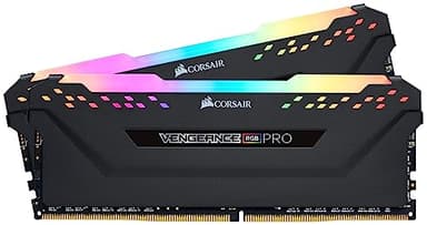 CORSAIR VENGEANCE RGB PRO DDR4 RAM 16GB (2x8GB) 3200MHz CL16-18-18-36 1.35V Intel AMD Desktop Computer Memory - Black (CMW16GX4M2C3200C16) - Image 1
