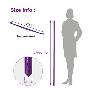 NO Splicing - 5ft Tall Tomato Cage 6-Pack Large Tomato Stakes Garden Plant Stakes Climbing Suports, 40 Clips and Plant Ties Include, Purple - Image 5