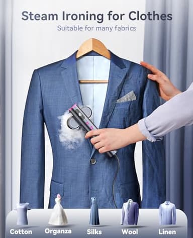 Jack ＆ Rose Travel Steamer for Clothes,100-220V Portable Iron,15s Heat Up,Steamer ＆ Iron 2 In 1, Travel Size,Large Ceramic Heat Panel,for Global ＆ Europe - Image 5