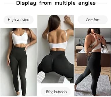 JGS1996 Hidden Scrunch Butt Lifting Leggings for Women Tummy Control High Waisted Workout Gym Seamless Impact Yoga Pants - Image 7