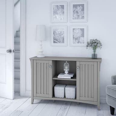 Bush Furniture Salinas Accent Storage Cabinet with Doors and Shelves, Farmhouse Cabinet Buffets & Sideboards - Image 2