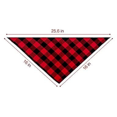 YHTWIN Funny Cute Red Plaid Cotton Triangle Pet Dog Bandanas, Baby's Guard Security Dog Scarf Accessories Props Decorations, Dog Birthday Party Photograph Props for Pet Lovers Owner Gift - Image 5