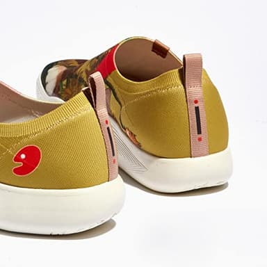 UIN x FatCatArt Collaboration Women's Art Travel Walking Shoes Slip On Casual Lightweight Fashion Sneaker Toledo Ⅹ Sunflowers and Cat 3 (7.5) - Image 5