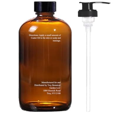 Essentially KateS Castor Oil 16 Fl Oz (Glass Bottle) - Original - A Huge Glass Bottle with a Pump - 100% Pure and Natural, Cold Pressed, and Hexane-Free - Hair and Body - Image 2