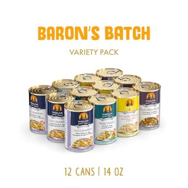 Weruva Classic Dog Food, Variety Pack, Baron's Batch, Wet Dog Food, 14oz Cans (Pack of 12), Multi - Image 2