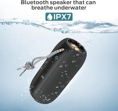 Monster S320 Bluetooth Speaker, 40W True Wireless,360° Stereo Sound Effect,IPX7 Waterproof, 32 Hour Playing Time,Suitable for Outdoor Portable Speaker (Black). - Image 4