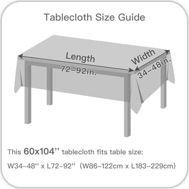 maxmill Textured Rectangular Tablecloth Water Resistance Antiwrinkle Spillproof Soft Jacquard Table Cloth for Dining Room, Buffet Banquet Parties and Holiday Dinners, 60 x 104 Inch, Rust - Image 7