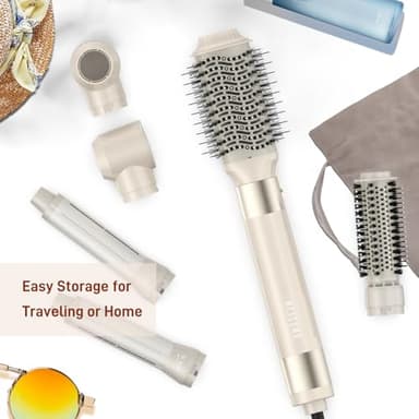 5 in 1 Hair Air Styler - Rotating Hair Dryer Brush 110000 RPM for Fast Drying & Hot-Air Automatic Wrap for Curling, Frizz-Free Blow Dryer Brush for Straightening Volumizing No Heat Damage - Image 7