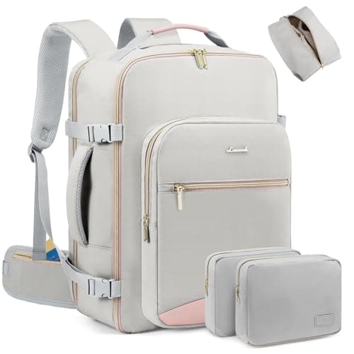 LOVEVOOK 40L Travel Backpack for Women Men with Waist Strap,Airline Approved Carry On Luggage Travel Essentials,TSA Carry On Backpack Personal Item Travel Bag Weekender Traveling with Packing Cubes - Image 1