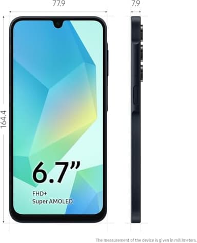 SAMSUNG Galaxy A16 5G Dual SIM (128GB, 2025) 6.7" 90Hz AMOLED, Water Resistant, 8Core, 50MP Camera (Factory Unlocked International Model for GSM, Global) A166M/DS (Blue Black) (Renewed) - Image 4