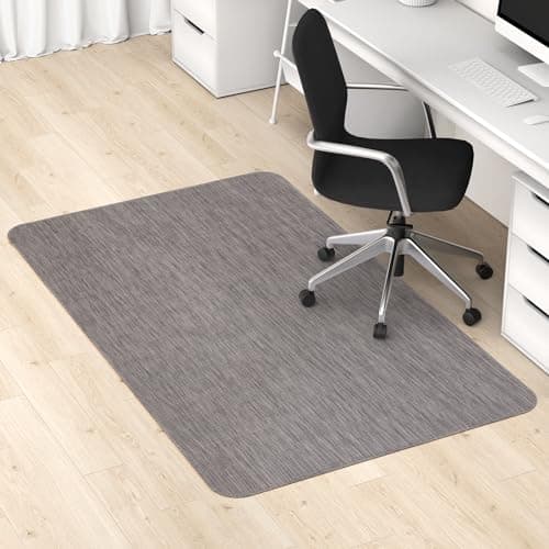 Blvornl Office Chair Mat for Hardwood Floor, 35" x 48" Desk Computer Chair Mat for Hard Wood and Tile Floor, Large Anti-Slip Hard Floor Protector Rolling Chair Mat, PVC Mat Desk Rug for Office Home - Image 1