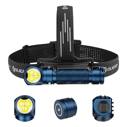 OLIGHT Perun 3 Rechargeable Headlamp Flashlight, 3000 Lumens LED Headlight with Red Light, Waterproof Head Lamp with Headband for Outdoor Camping, Hiking, Working (Midnight Blue) - Image 1