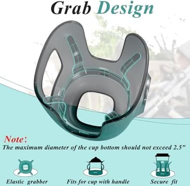 Stroller Cup Holder Fits for UPPAbaby Vista/Vista V2/Vista V3/Cruz/Cruz V2/Minu/Minu V2/Minu Duo, Securely Hold The Cup, Quick Attachment, Folds with Stroller, Drinking On The Go, 1Pack - Image 6