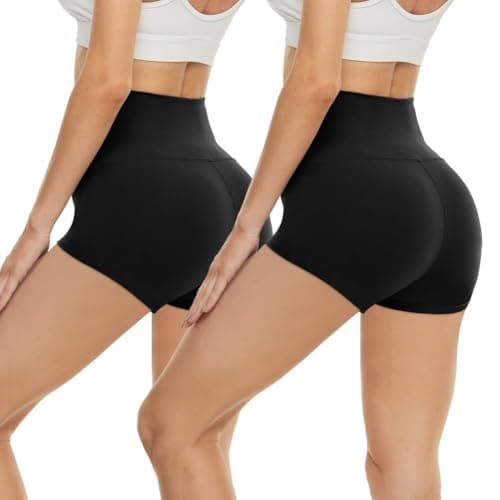 CAMPSNAIL Workout Biker Shorts Women - 3"/5"/8" High Waisted Tummy Control Spandex Booty Volleyball Shorts for Yoga Dance - Image 1