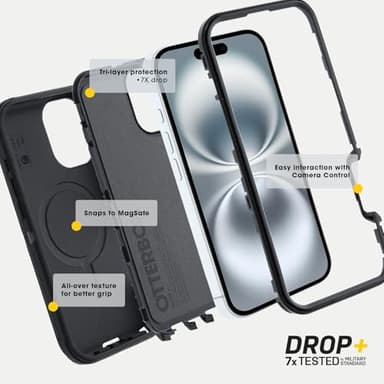 OtterBox iPhone 16 Defender Series Case - Black - Image 6