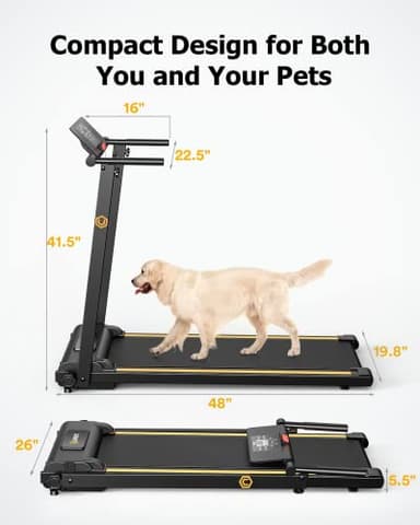 UREVO Walking Pad Treadmills for Home Office, Under Desk Compact Design Treadmill Portable Walking Pad Treadmill with Remote Control, LED Display - Image 3