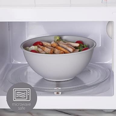 COOK WITH COLOR Plastic Nesting Mixing Bowls Set - 12 Piece includes 6 Prep Bowls and 6 Lids, Microwave Safe (Gray Ombre) - Image 8