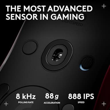 Logitech G PRO 2 Lightspeed Wireless Gaming Mouse, Right- or Left-Handed Mouse with up to 4 Customizable and Switchable Magnetic Side Buttons, 44K DPI Sensor, USB-C Charging, for PC/Mac - Magenta - Image 4