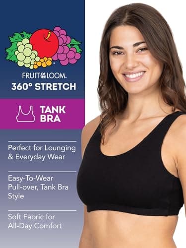 Fruit of the Loom Womens Built Up Tank Style Sports Bra - Image 5