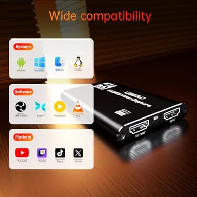 Newhope HDMI Capture Card for Streaming, Full HD 1080P 60FPS Capture USB 3.0 Game Audio Video Capture Card,for Streaming Camera/Xbox/PS4/PS5/Switch/PC - Image 6